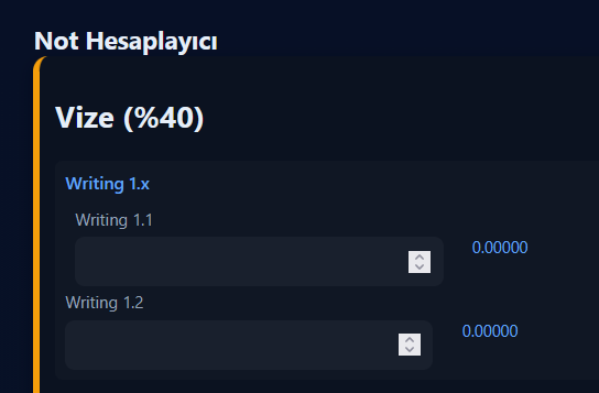Not Hesaplama